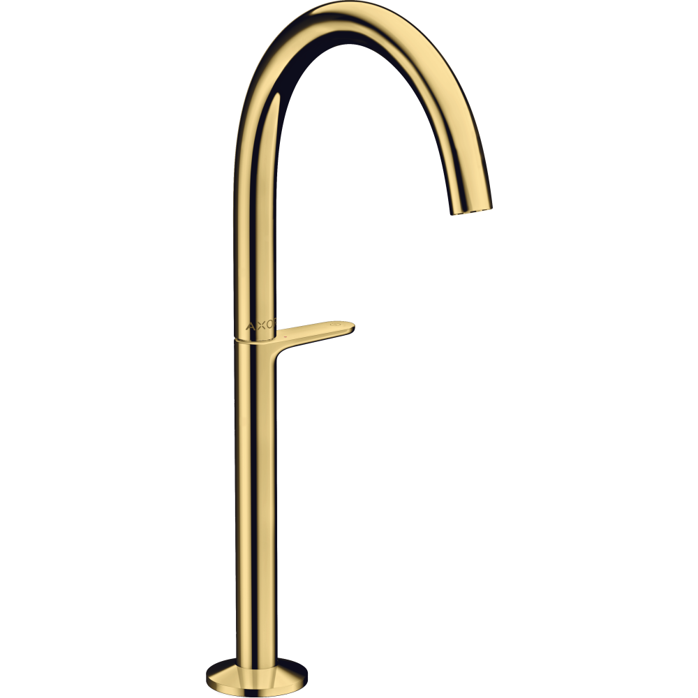 Смеситель для раковины Axor One Select, 260, со сливным клапаном Push-Open, 48030990, полированное золото