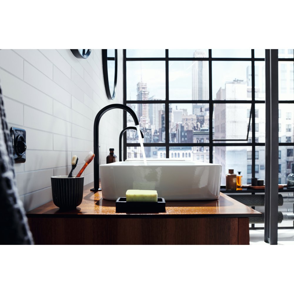 Смеситель для раковины Axor One Select, 260, со сливным клапаном Push-Open, 48030990, полированное золото