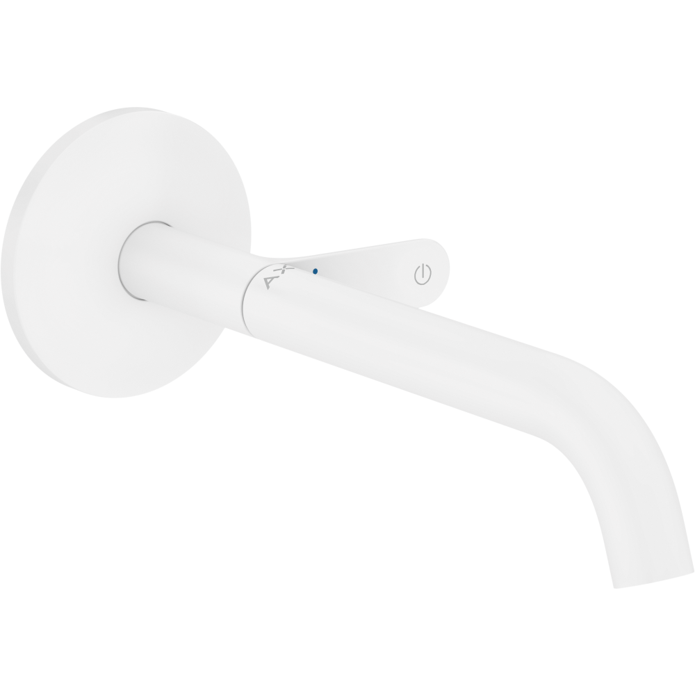 Смеситель для раковины Axor One, скрытого монтажа, настенный, Select, с изливом 220 мм, 48112700, матовый белый