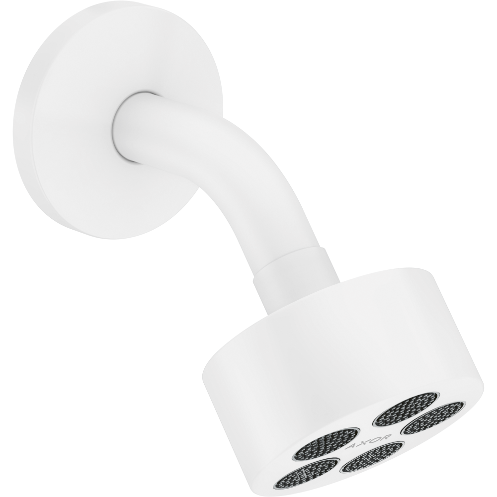 Верхний душ Axor One 75 1jet EcoSmart с держателем, 48490700, матовый белый