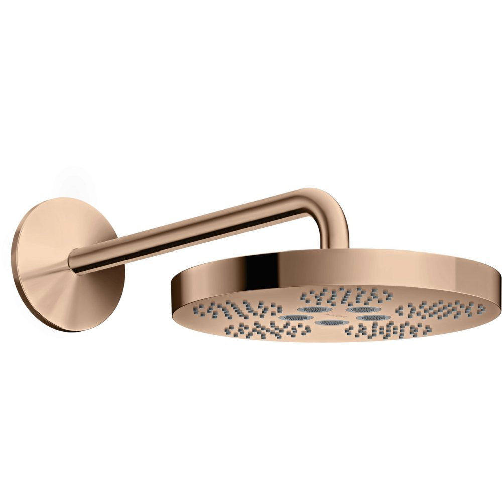 Верхний душ Axor One, 280 1jet с держателем, 48491300, полированное красное золото 