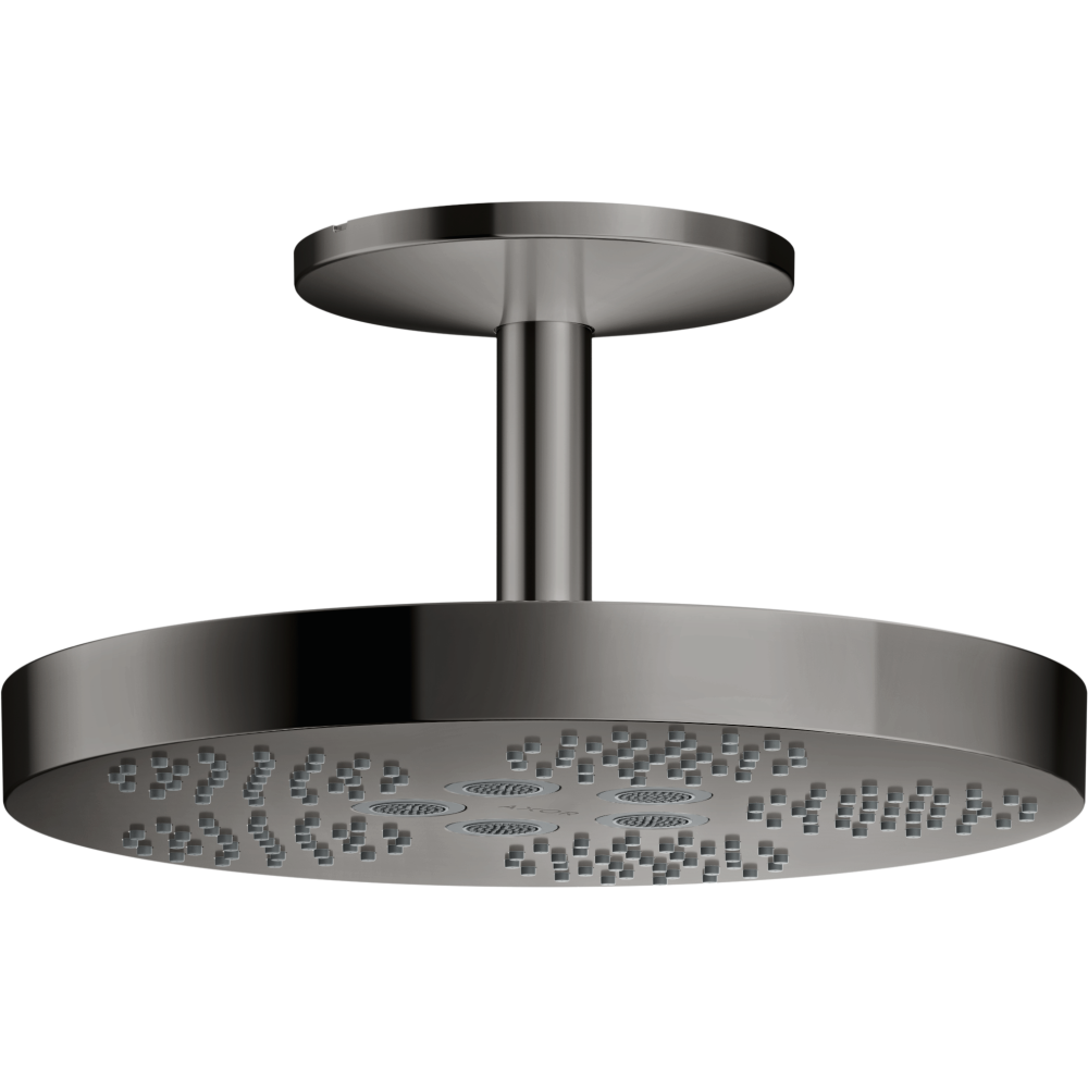Верхний душ Axor One, 280 1jet, с потолочным подсоединением, 48493330, полированный черный хром 