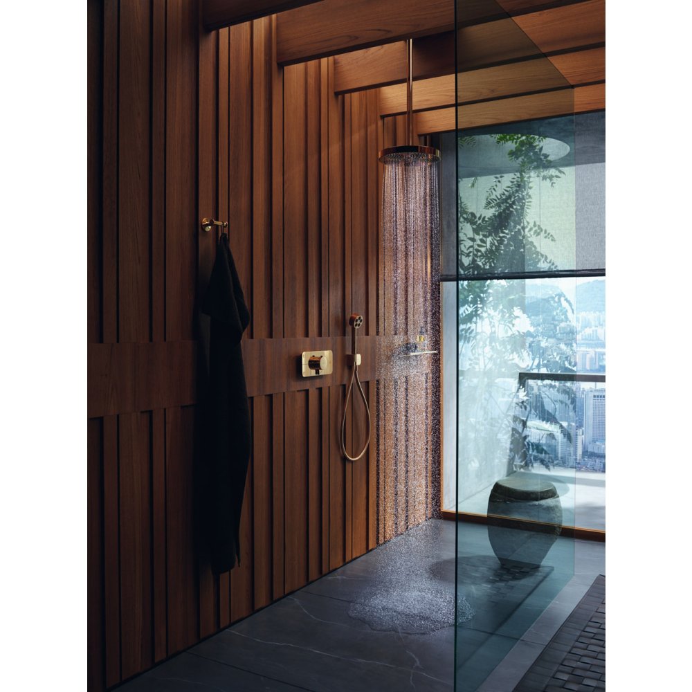 Потолочное подсоединение Axor One, 300 мм, для верхнего душа, 280, 2 jet, 48496820, шлифованный никель