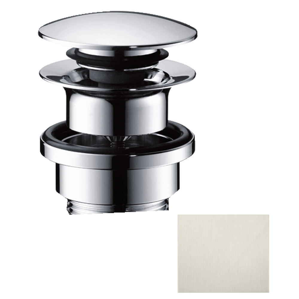 Сливной набор Push-Open, для раковины и биде Axor, 51300800, сталь