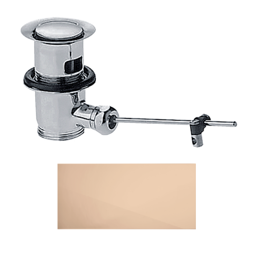 Сливной набор с возможностью перекрытия стока, для раковины и биде Axor, 51302300, полированное красное золото 