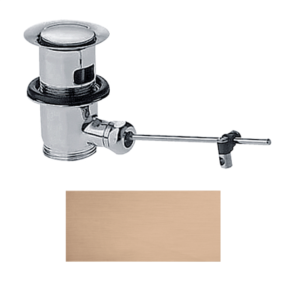 Сливной набор с возможностью перекрытия стока, для раковины и биде Axor, 51302310, шлифованное красное золото