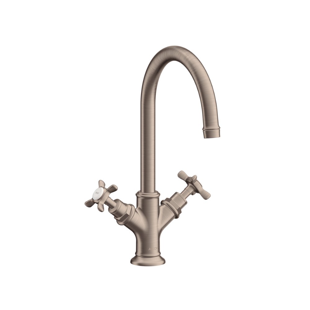 Смеситель AXOR Montreux для раковины с высотой излива 220 мм с двумя рукоятками со сливным гарнитуром хром  16502820