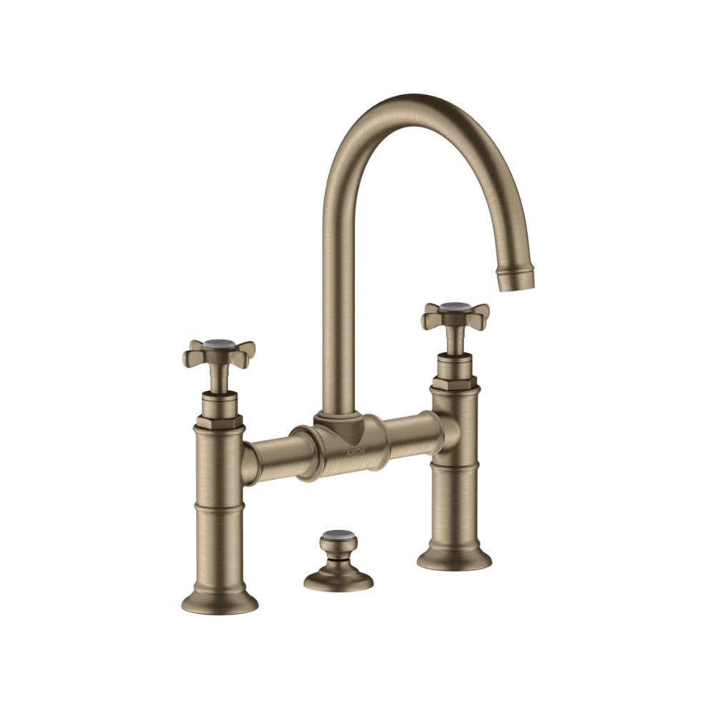 Смеситель AXOR Montreux для раковины с высотой излива 220 мм с двумя рычаговыми рукоятками со сливным гарнитуром хром  16510820