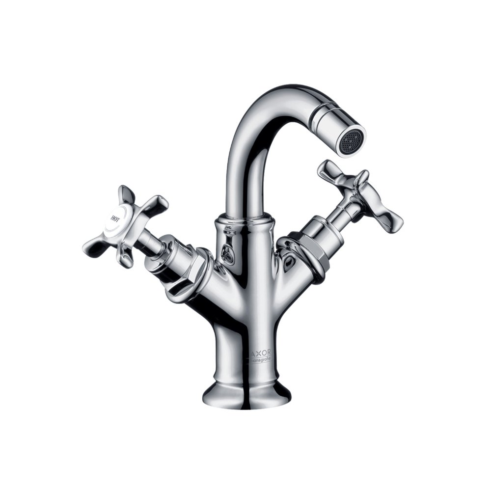 Смеситель для биде AXOR Montreux с двумя рукоятками со сливным гарнитуром хром  16520000