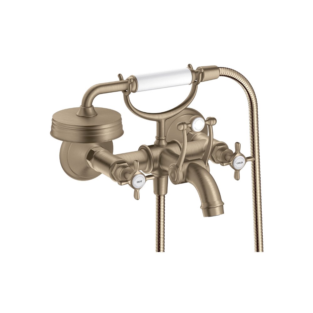 Смеситель для ванны AXOR Montreux с двумя рукоятками 1/2  шлифованный никель  16540820