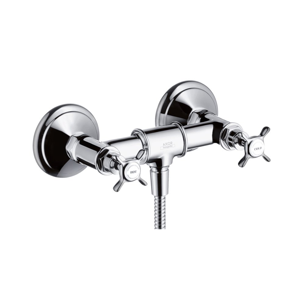 Смеситель для душа AXOR Montreux с двумя рукоятками 1/2  шлифованный никель  16560820