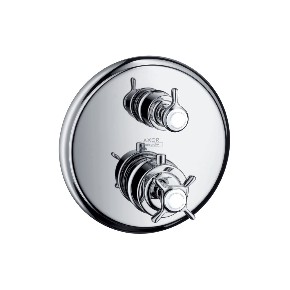 Термостат AXOR Montreux с запорным вентилем для скрытого монтажа шлифованный никель  16800000