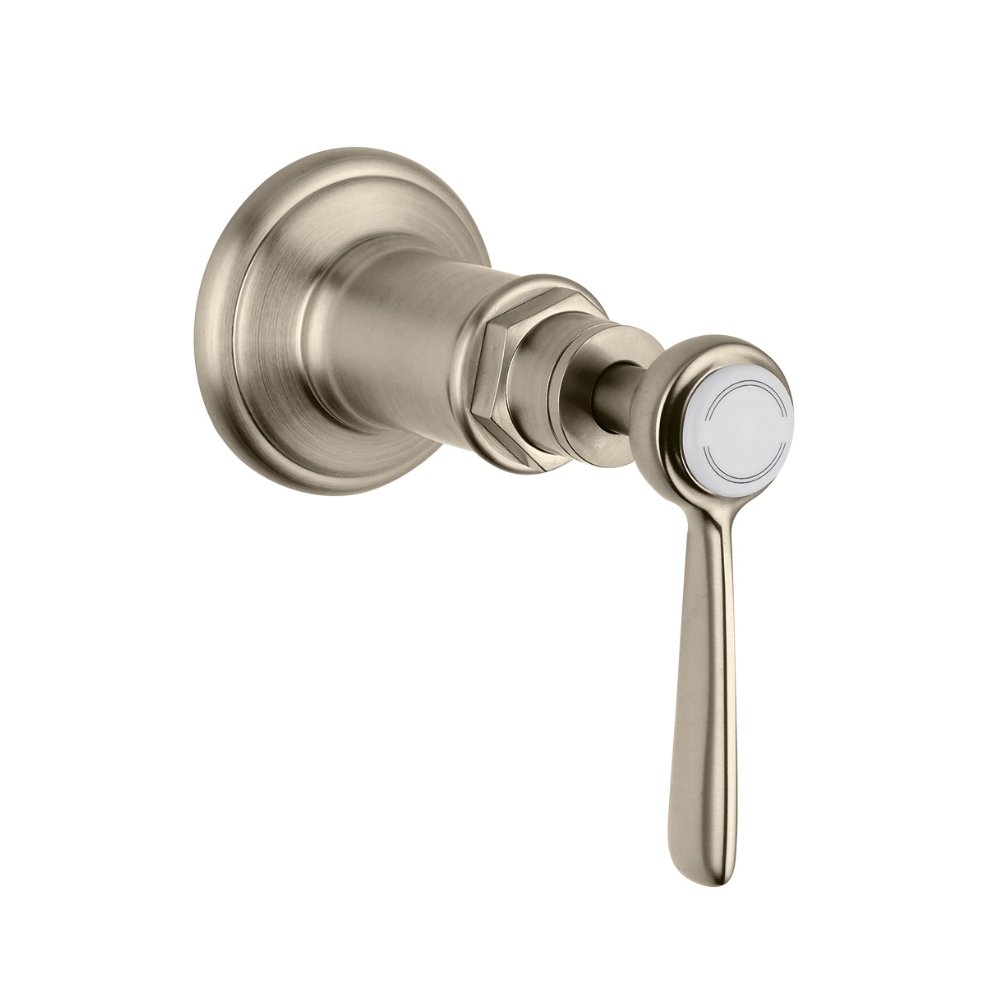 Запорный вентиль AXOR Montreuxс рычаговой рукояткой для скрытого монтажа 1/2  и 3/4  шлифованный никель  16872820