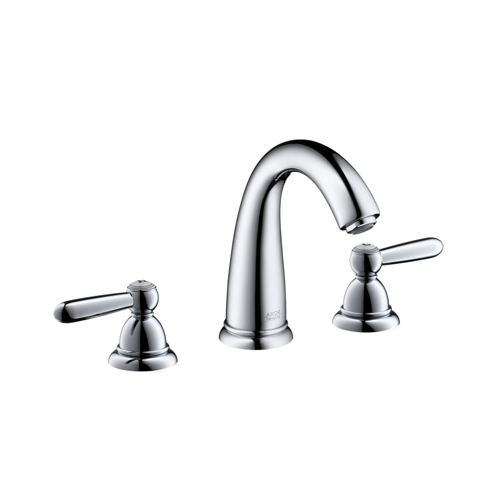 Смеситель AXOR Carlton для раковины с высотой излива 120 мм на 3 отверстия с рычаговыми рукоятками со сливным гарнитуром хром  17134000