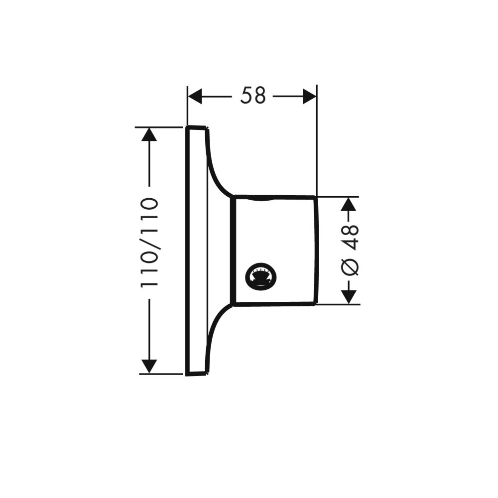 Запорный вентиль переключатель потоков AXOR Massaud Trio/Quattro для скрытого монтажа 3/4  хром  18730000