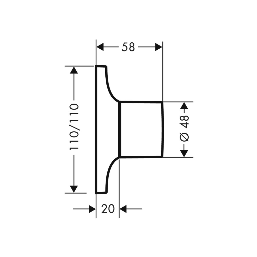 Запорный вентиль AXOR Massaud для скрытого монтажа 1/2  и 3/4  хром  18770000