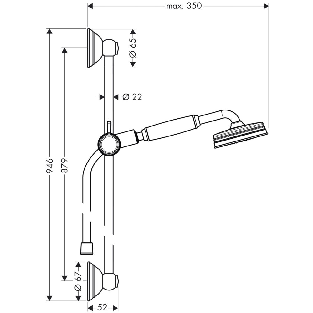 Душевой набор AXOR Carlton 1/2  хром  27947000