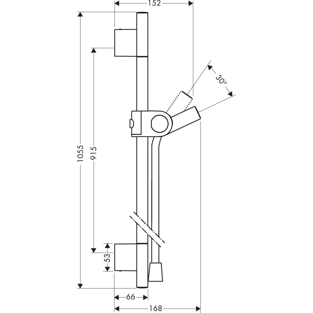 Штанга для душа AXOR Citterio E 90см хром  27989000