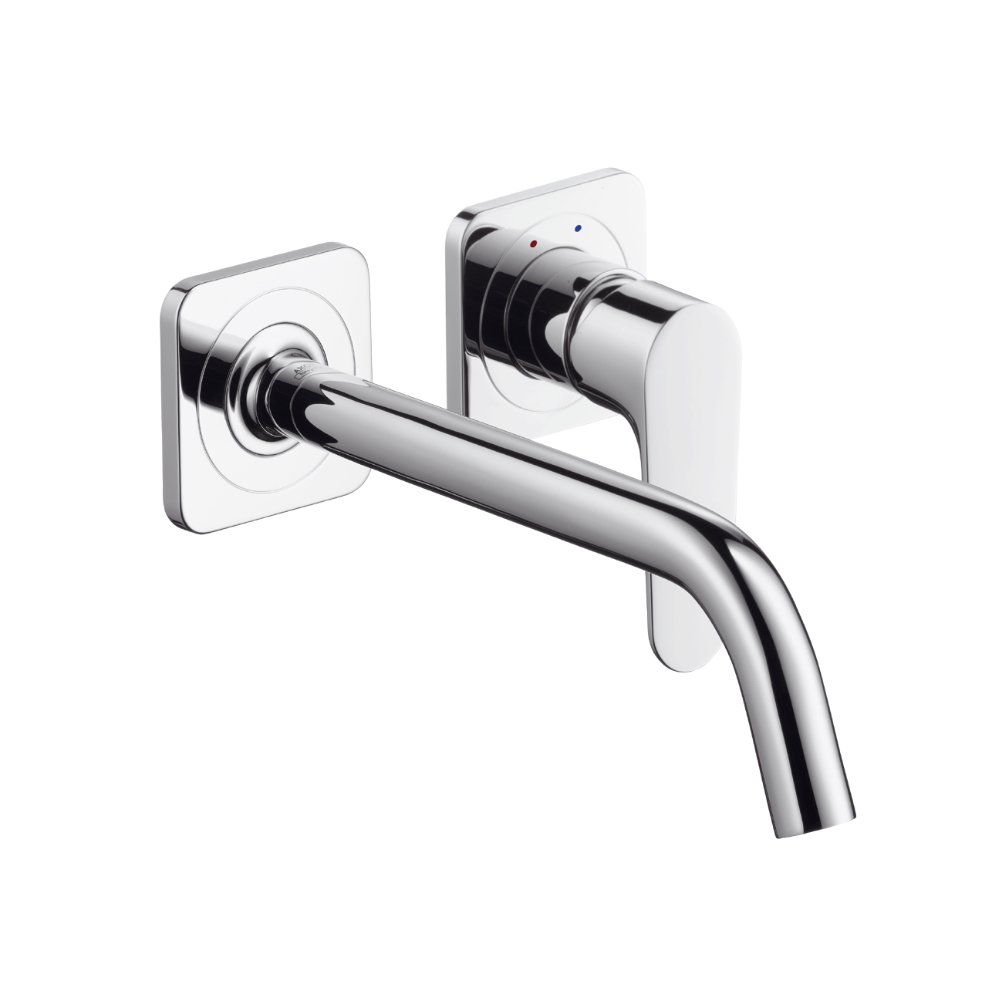 Смеситель AXOR Citterio M для раковины однорычажный, настенный, с изливом 227 мм, с отдельными розетками хром 34116000