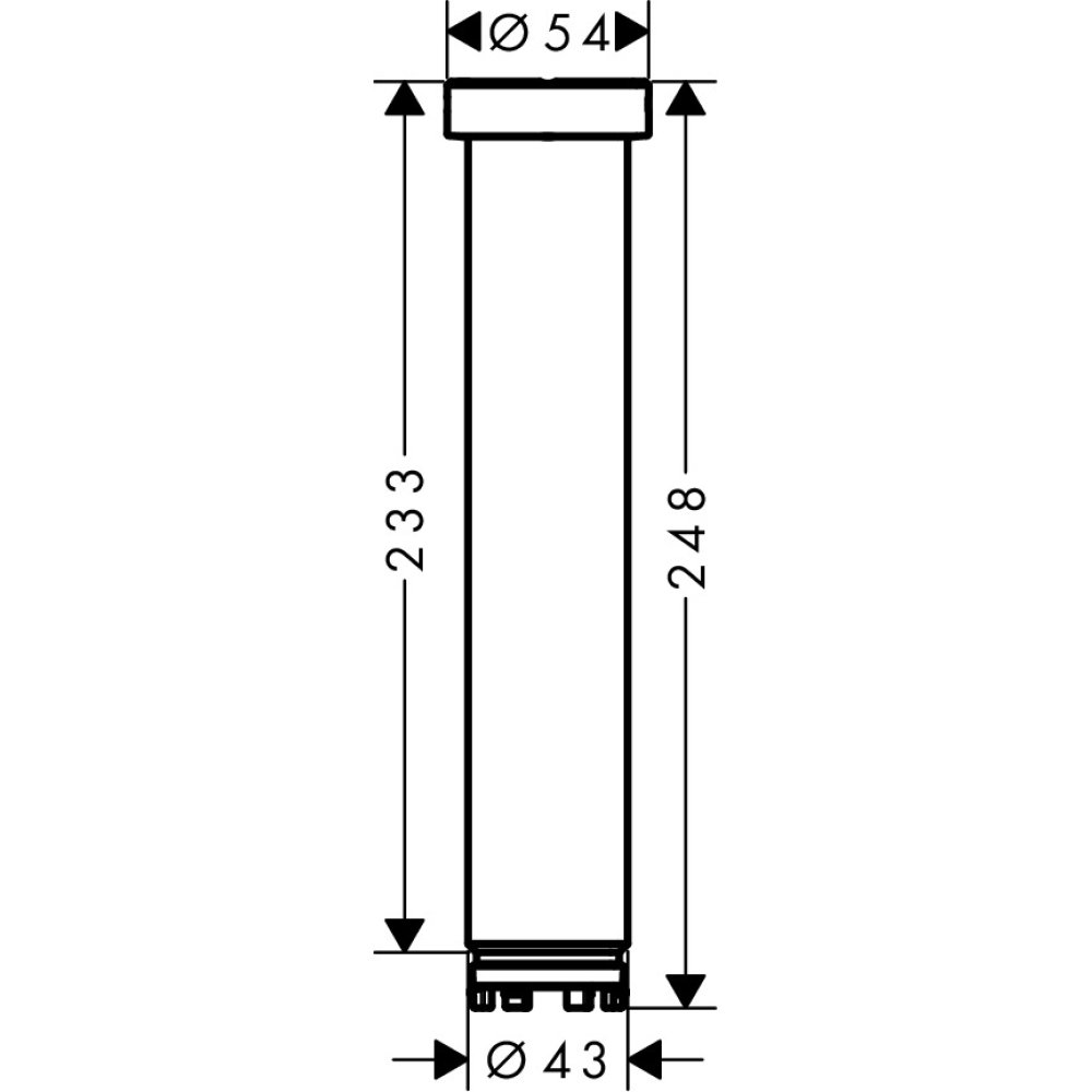 Удлинение скрытой части AXOR ShowerSolutions хром  35288000
