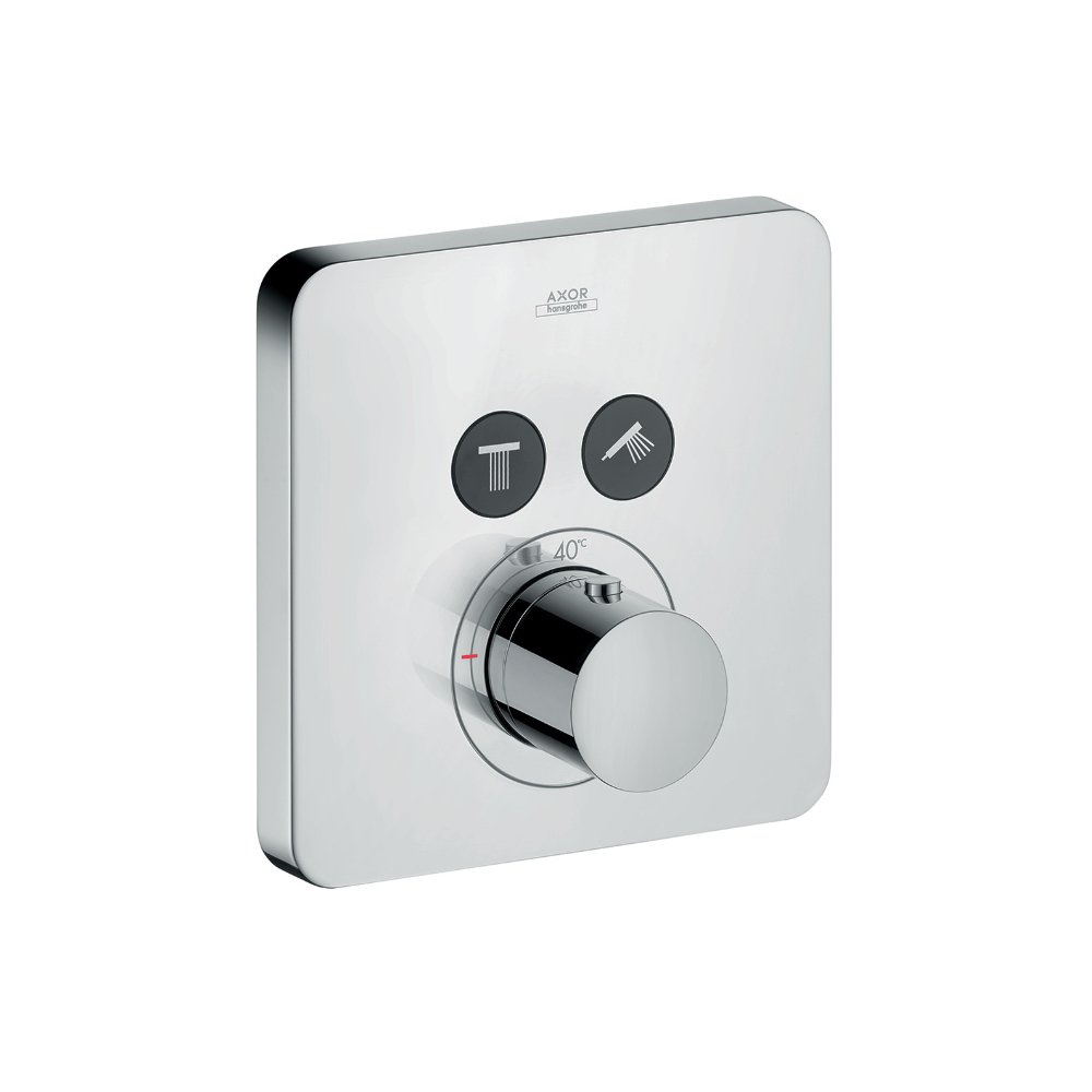 Внешняя часть термостата для душа AXOR ShowerSolutions скрытого монтажа на 2 потребителя 36707000, хром
