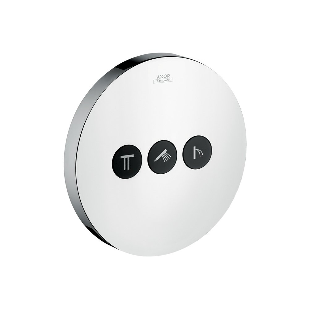 Запорный вентиль переключатель потоков AXOR ShowerSelect на 3 потребителя для скрытого монтажа шлифованный никель  36727820