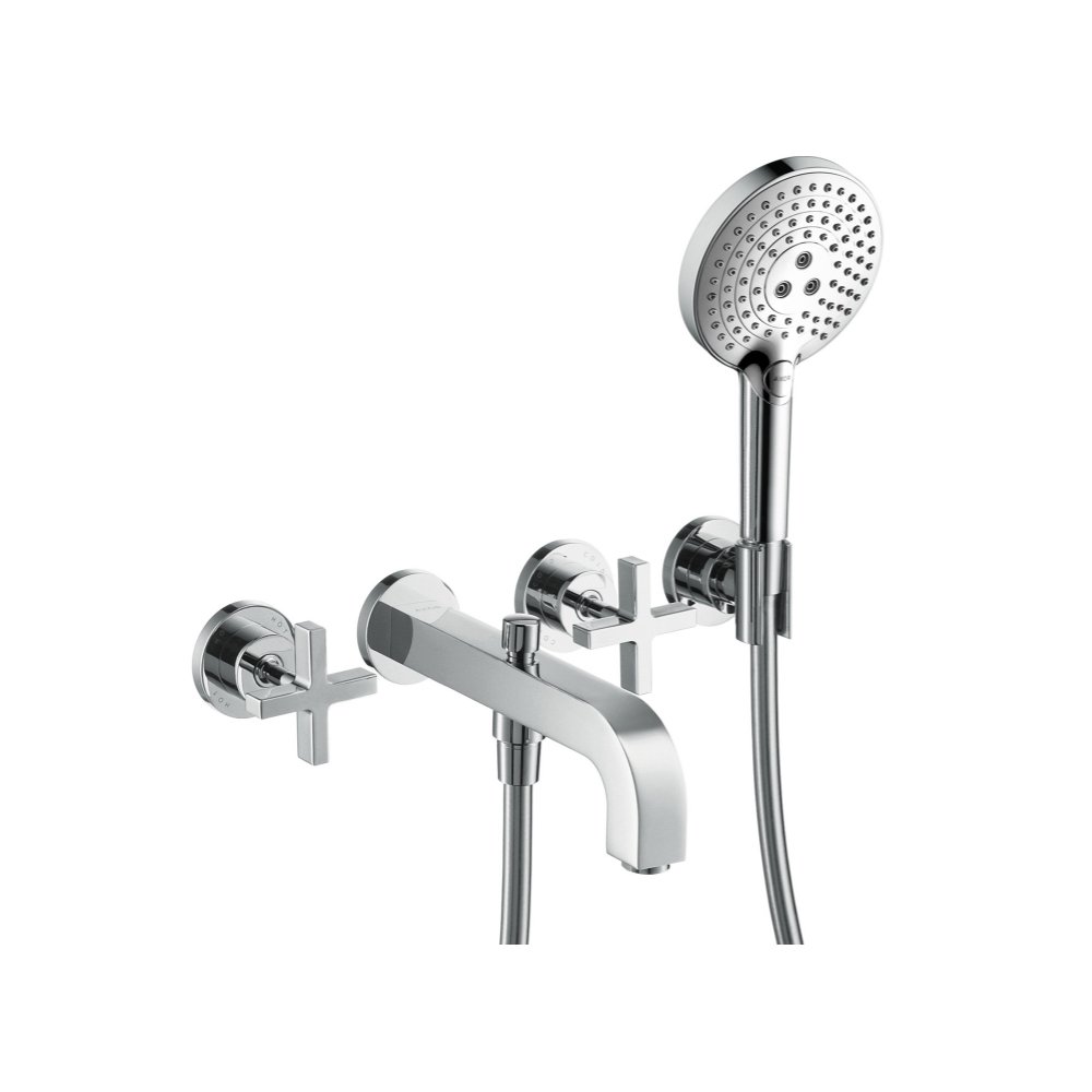 Смеситель для ванны AXOR Citterio на 3 отверстия с крестовыми рукоятками 1/2  хром  39447000