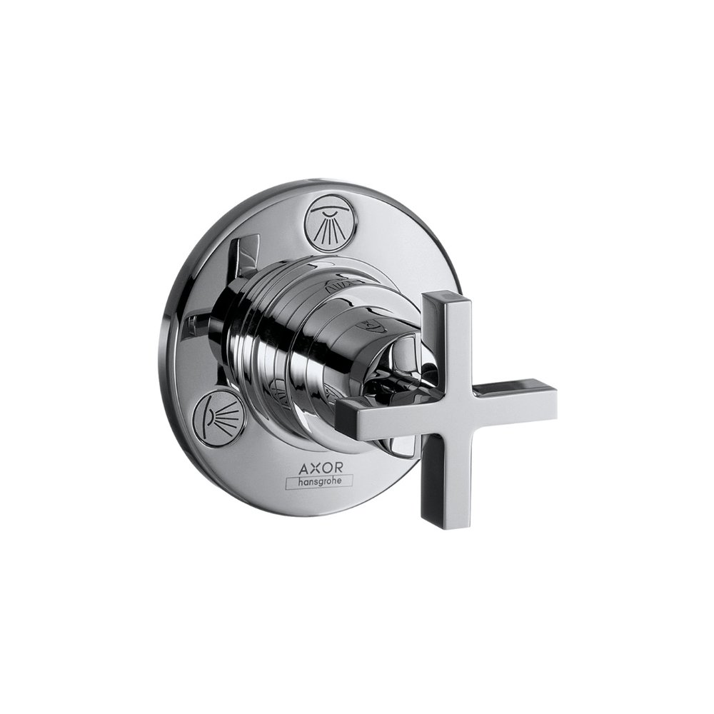 Запорный вентиль переключатель потоков AXOR Citterio Trio/Quattro с крестовой рукояткой для скрытого монтажа 3/4  хром  39925000