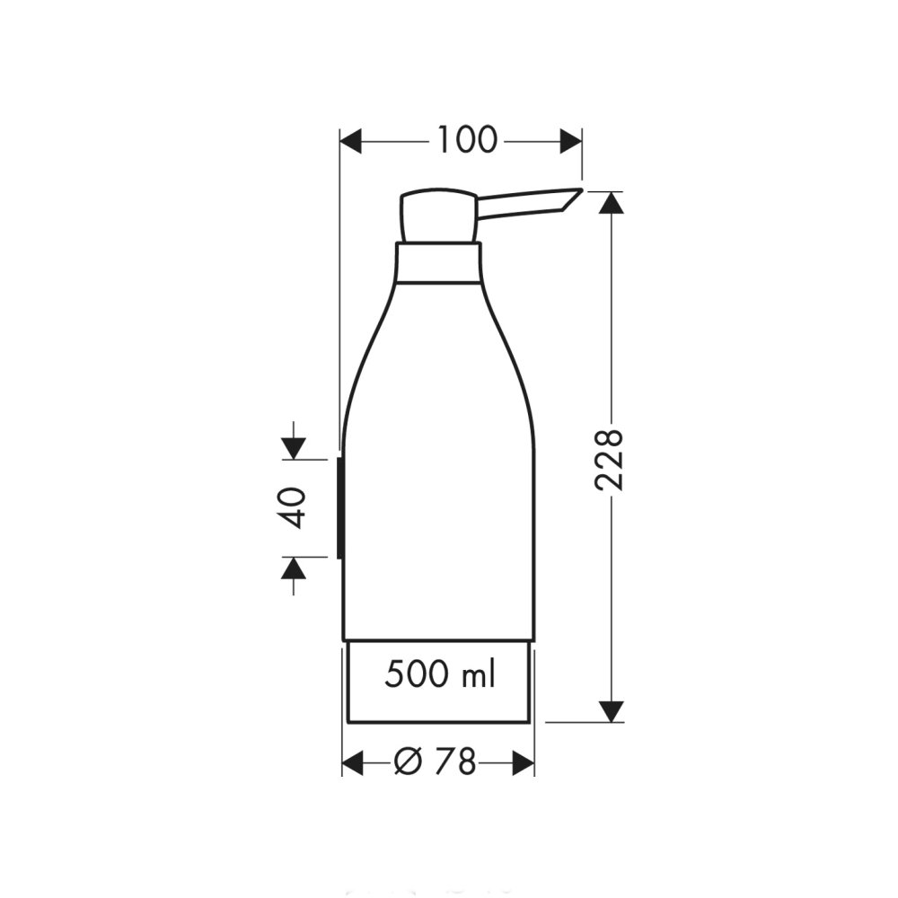 Дозатор для жидкого мыла AXOR Starck хром  40819000