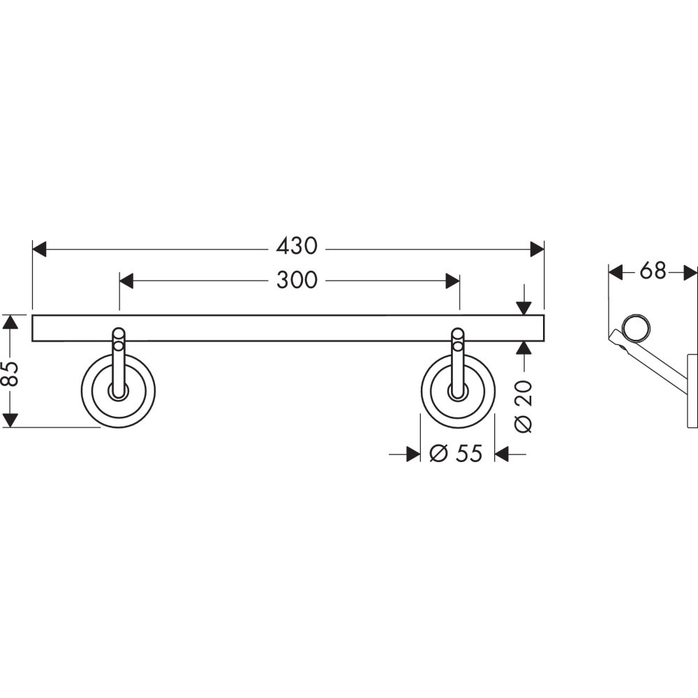Поручень AXOR Starck хром  40830000