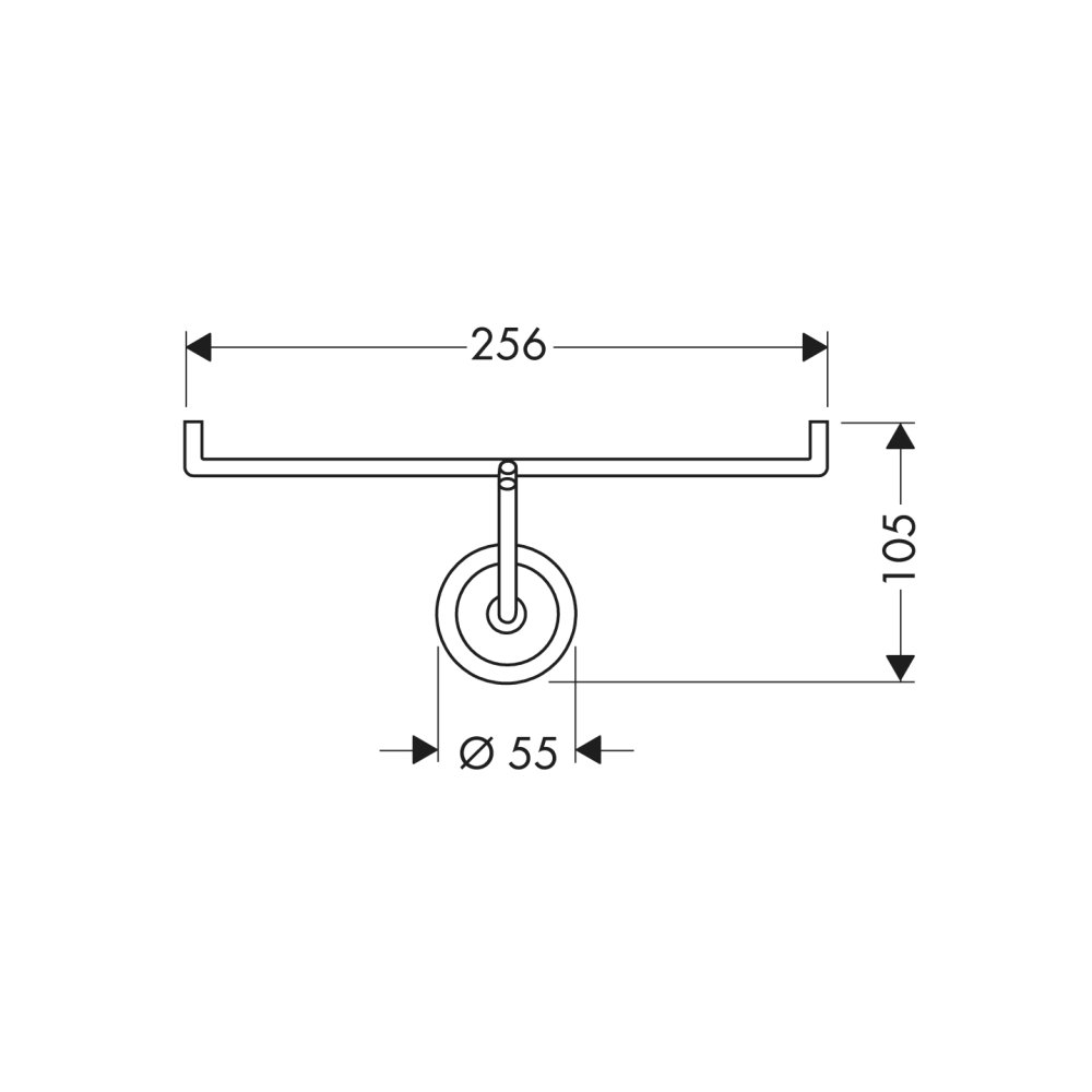 Держатель для туалетной бумаги AXOR Starck для 2 рулонов хром  40836000