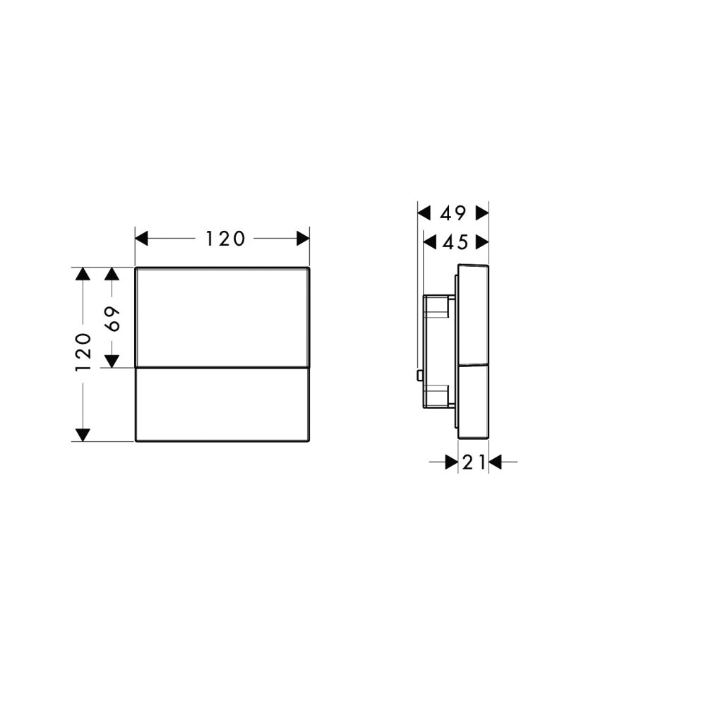Модуль подсветки AXOR Starck хром  40871000