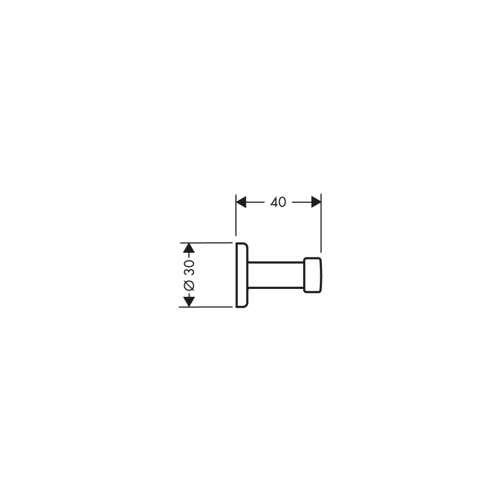 Крючок одинарный AXOR Uno хром  41537000