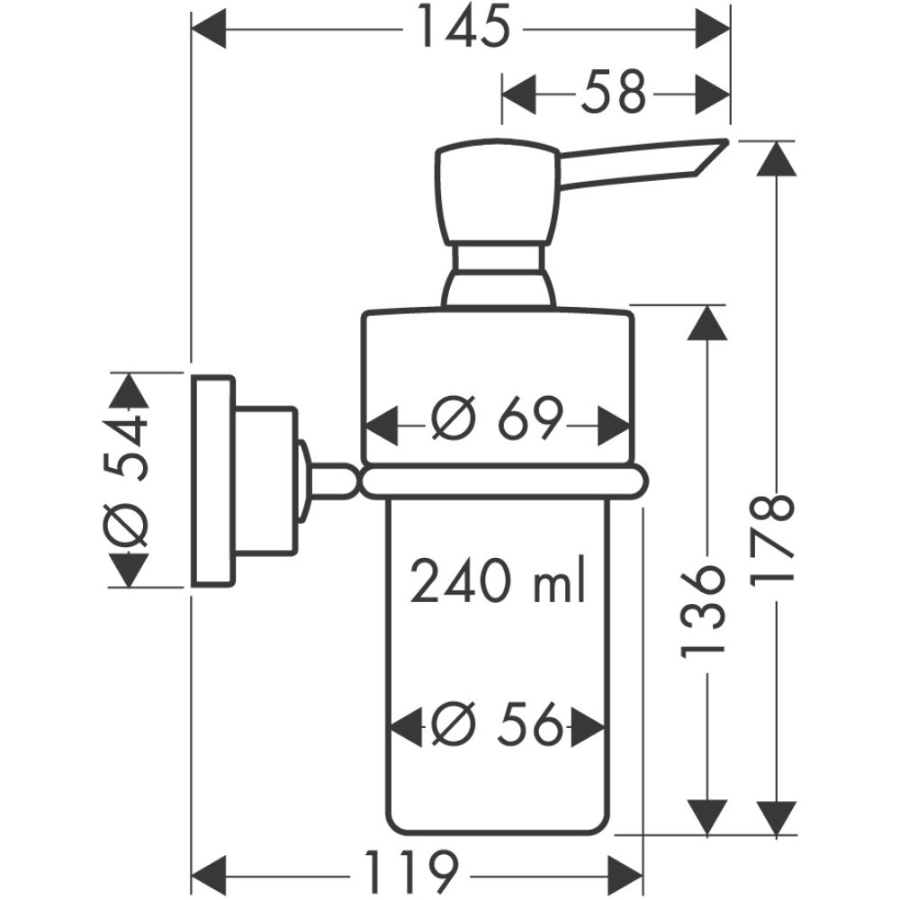 Дозатор для жидкого мыла AXOR Citterio хром  41719000