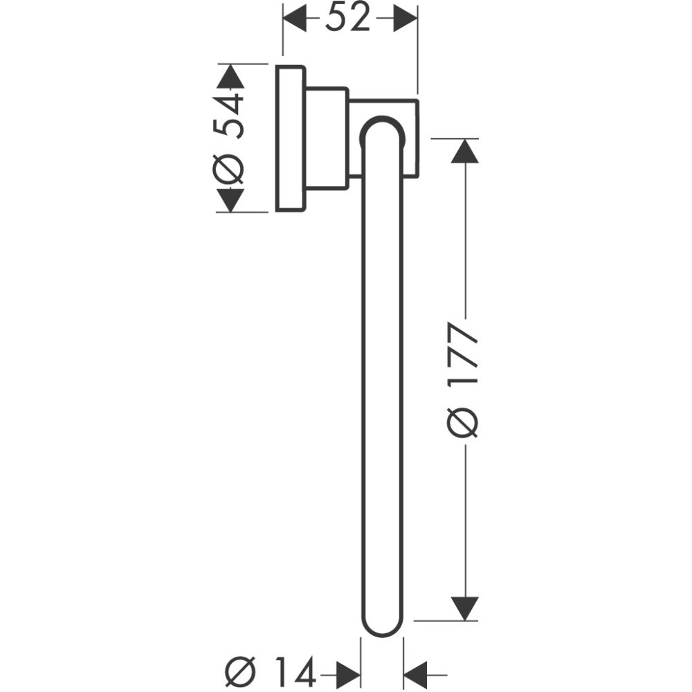 Полотенцедержатель AXOR Citterio кольцевой хром  41721000