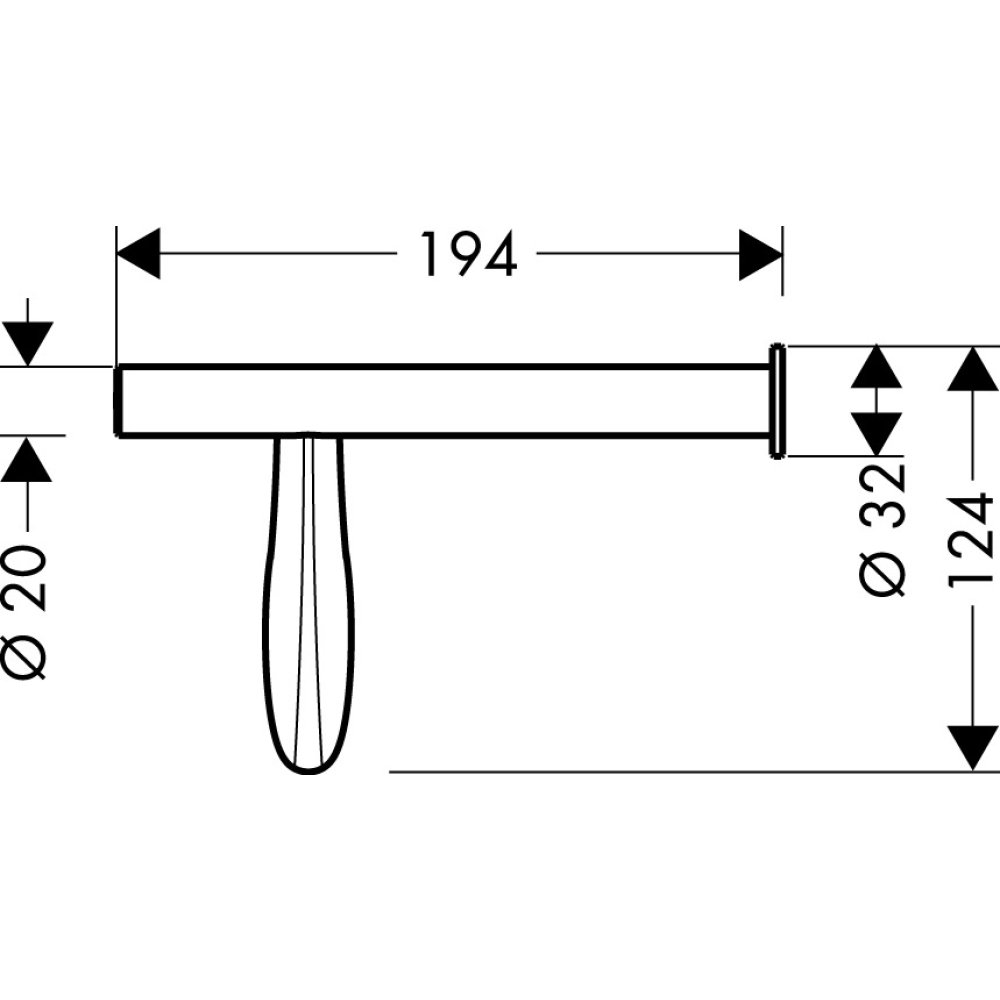 Держатель для туалетной бумаги AXOR Massaud хром  42236000