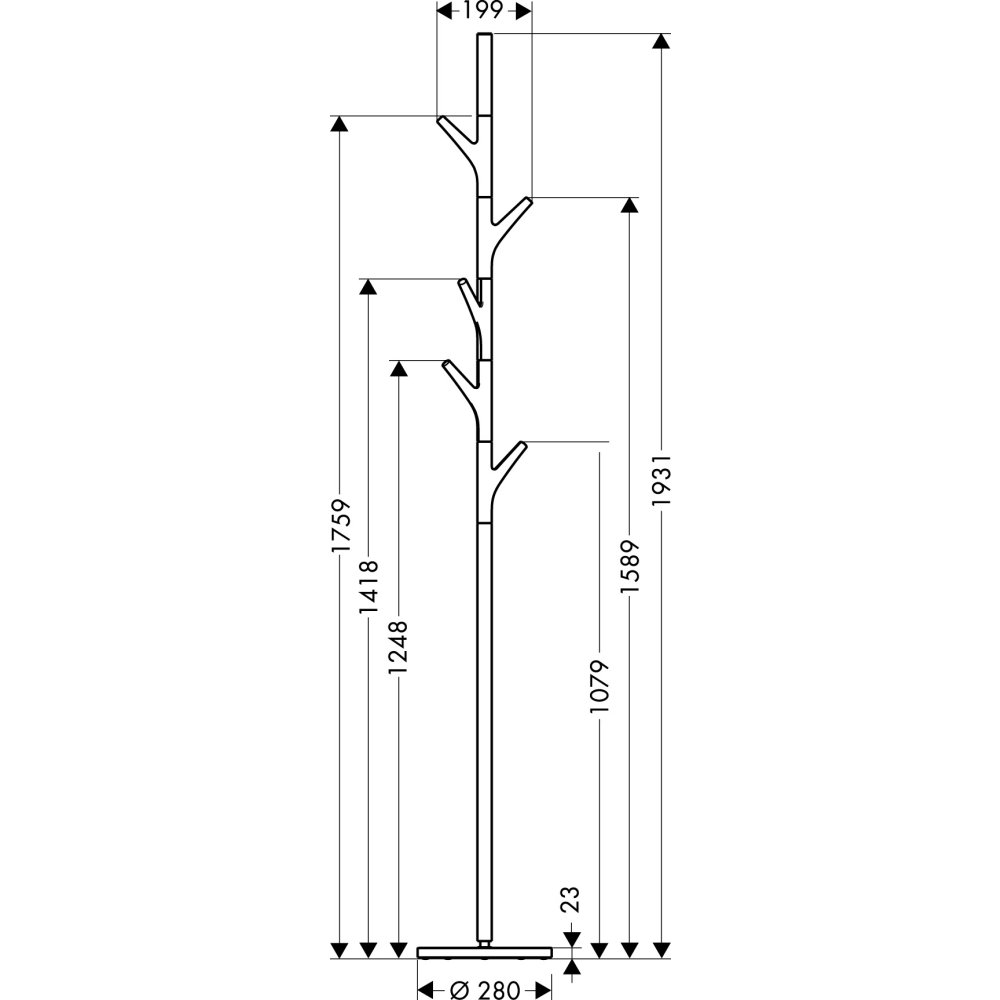 Вешалка для полотенец AXOR Massaud напольная хром  42270000
