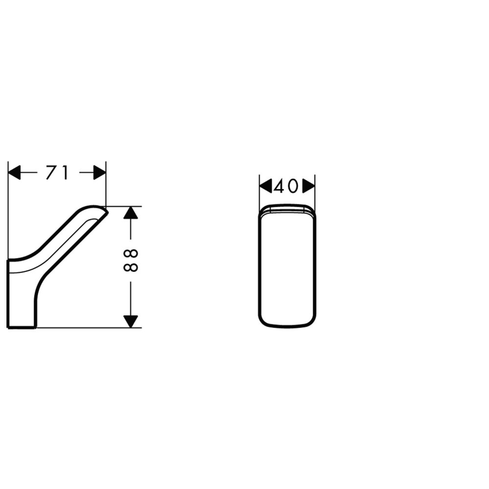 Крючок одинарный AXOR Urquiola хром  42401000