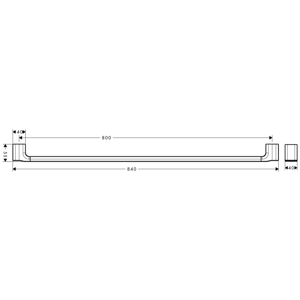 Полотенцедержатель AXOR Urquiola 800 мм хром  42480000