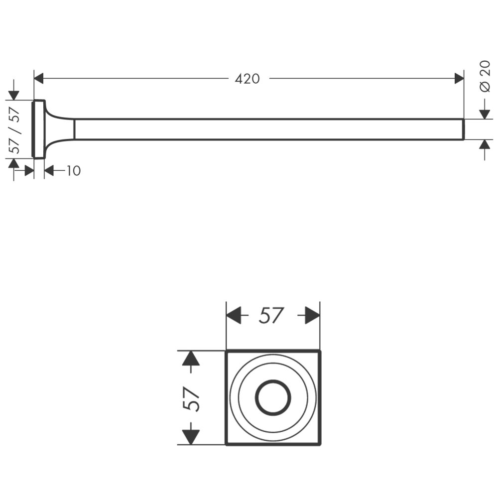 Полотенцедержатель AXOR Starck Organic хром  42720000