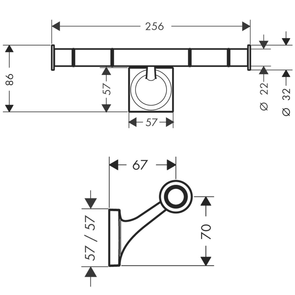 Держатель для туалетной бумаги AXOR Starck Organic хром  42736000