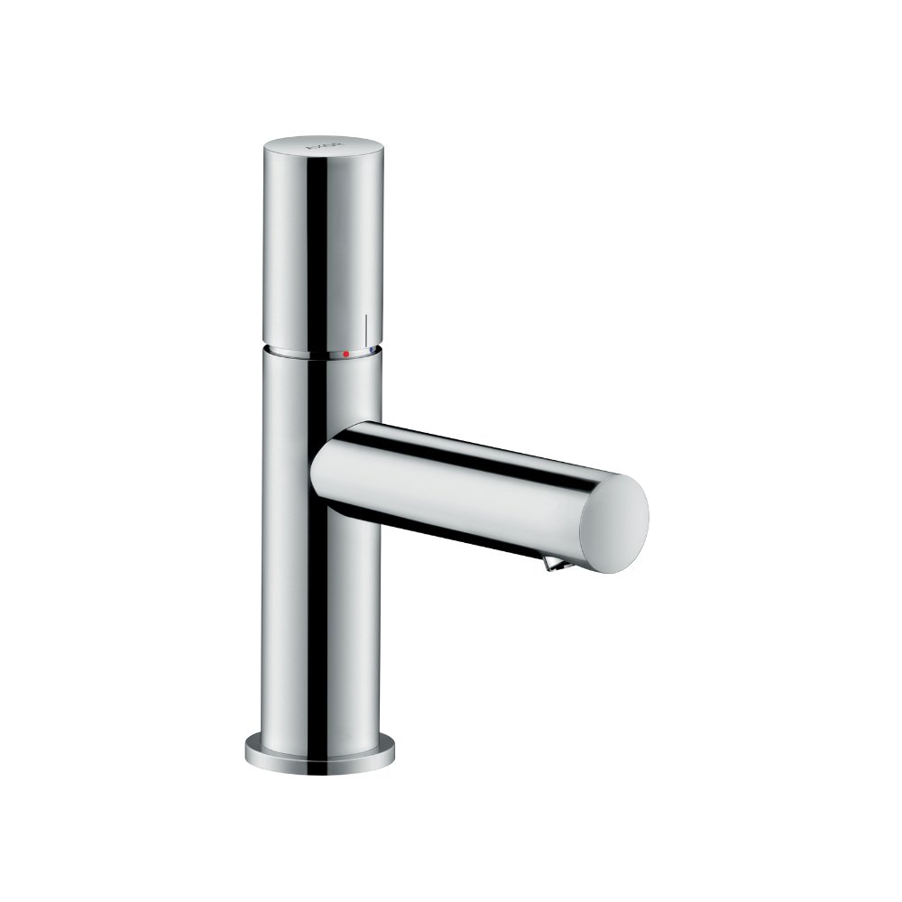 Смеситель AXOR Uno для раковины с высотой излива 80 мм с рукояткой zero с незапираемым сливным набором шлифованный никель  45005000