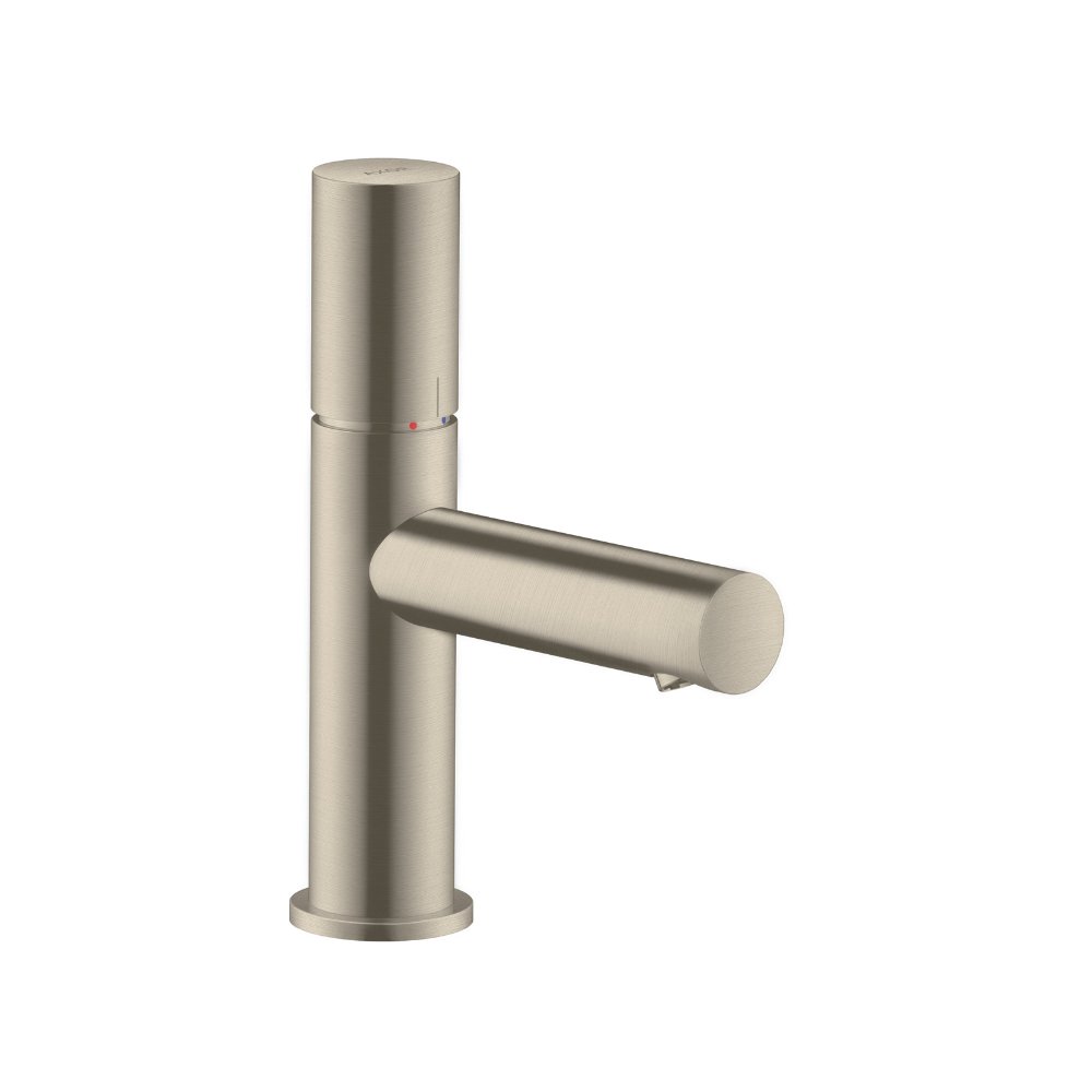 Смеситель AXOR Uno для раковины с высотой излива 80 мм с рукояткой zero с незапираемым сливным набором полированная латунь  45005820