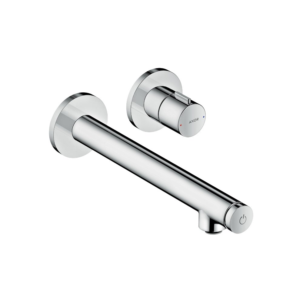 Смеситель AXOR Uno для раковины с высотой излива 220 мм Select настенный для скрытого монтажа шлифованный никель  45113000