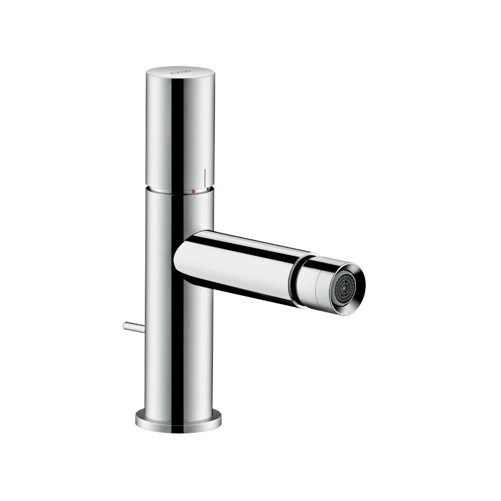 Смеситель для биде AXOR Uno с рукояткой zero со сливным гарнитуром хром  45200000