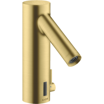 Смеситель для раковины электронный Axor Starck 90, с регулировкой температуры, питание от батареек, 10101950, шлифованная медь