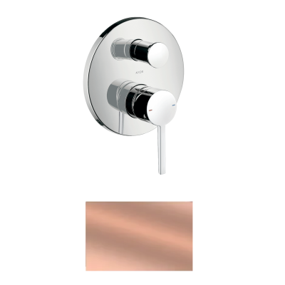 Смеситель для ванны Axor Starck, однорычажный, скрытого монтажа, с плоской рычаговой рукояткой, 10414300, полированное красное золото 