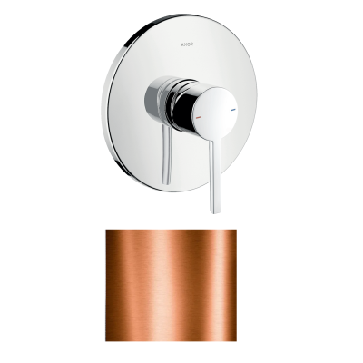 Смеситель для душа Axor Starck, однорычажный, скрытого монтажа, с плоской рычаговой рукояткой, 10614300, полированное красное золото 