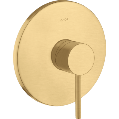 Смеситель для душа Axor Starck, однорычажный, скрытого монтажа, с круглой рычаговой рукояткой, 10616250, шлифованное золото