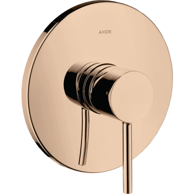 Смеситель для душа Axor Starck, однорычажный, скрытого монтажа, с круглой рычаговой рукояткой, 10616300, полированное красное золото 